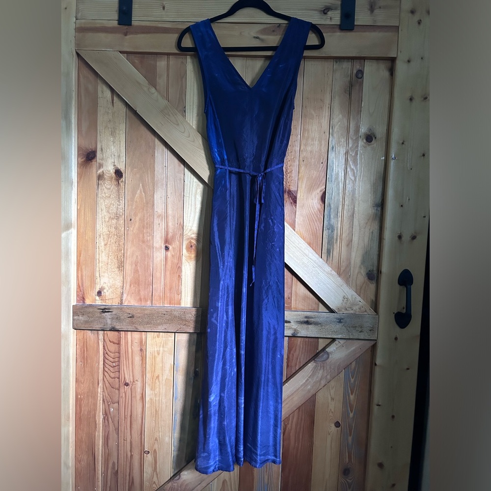 NWT Raquel Allegra Midnight Silk Ada Tank Dress Small / US 4 - Picture 6 of 6